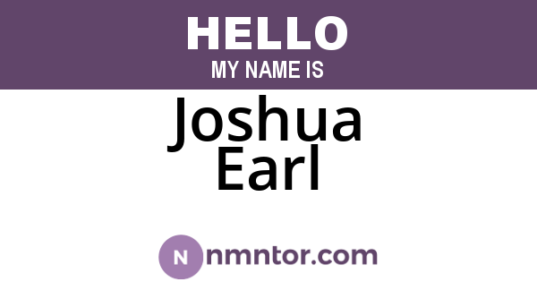 Joshua Earl