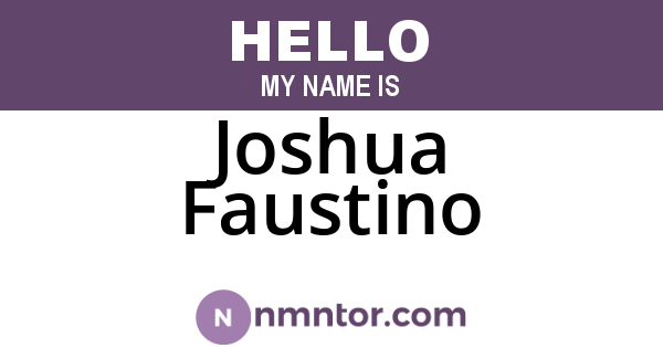 Joshua Faustino