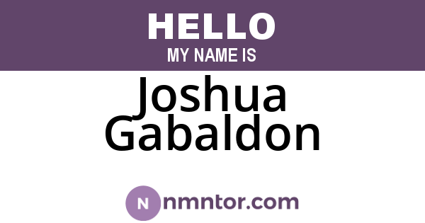 Joshua Gabaldon
