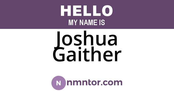 Joshua Gaither