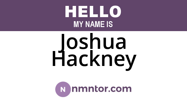 Joshua Hackney