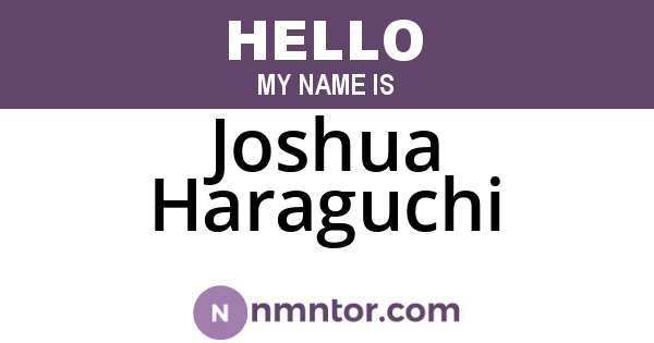 Joshua Haraguchi