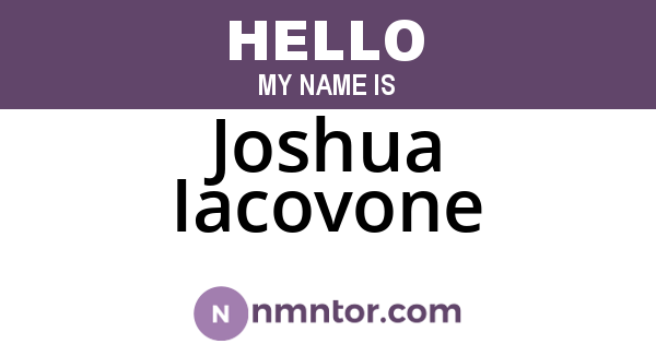 Joshua Iacovone