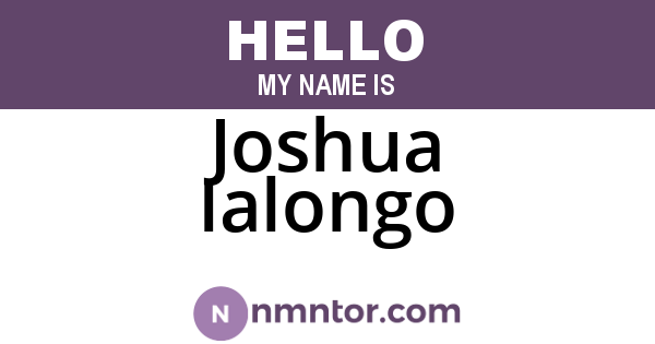 Joshua Ialongo