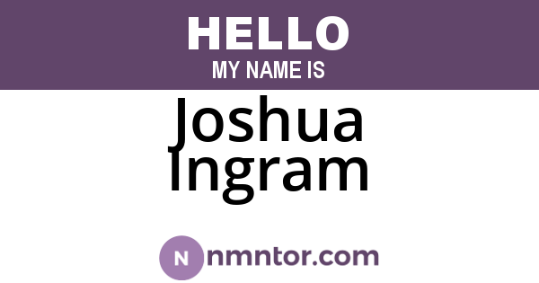 Joshua Ingram