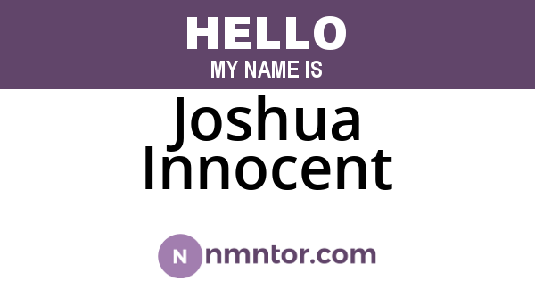 Joshua Innocent