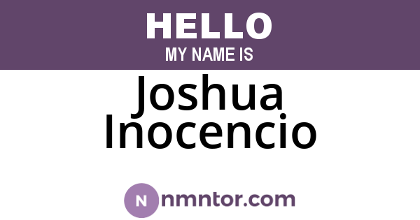 Joshua Inocencio