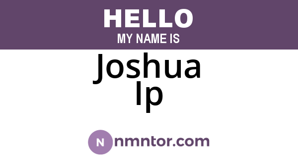 Joshua Ip