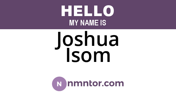 Joshua Isom