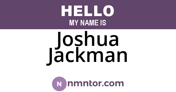 Joshua Jackman