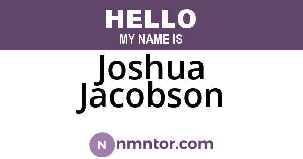 Joshua Jacobson
