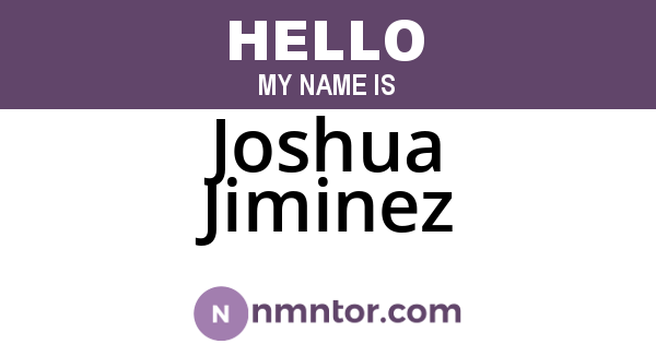Joshua Jiminez
