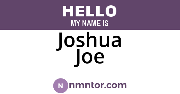 Joshua Joe