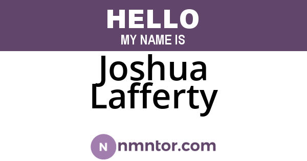 Joshua Lafferty