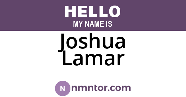 Joshua Lamar
