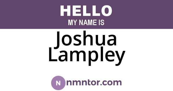 Joshua Lampley