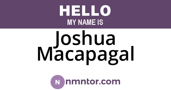 Joshua Macapagal