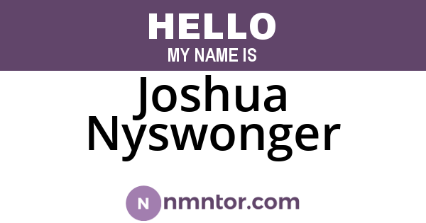 Joshua Nyswonger