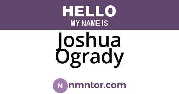 Joshua Ogrady
