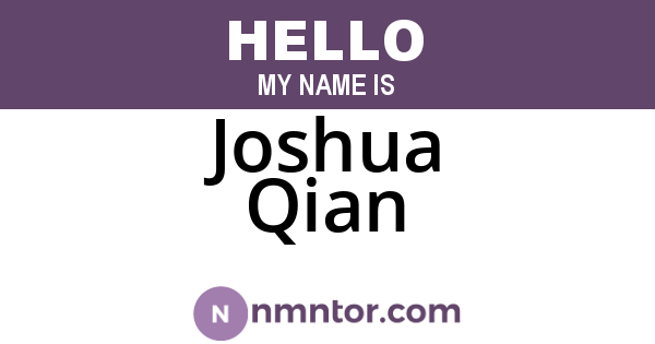 Joshua Qian