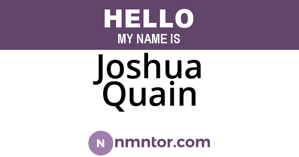 Joshua Quain