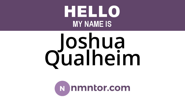Joshua Qualheim