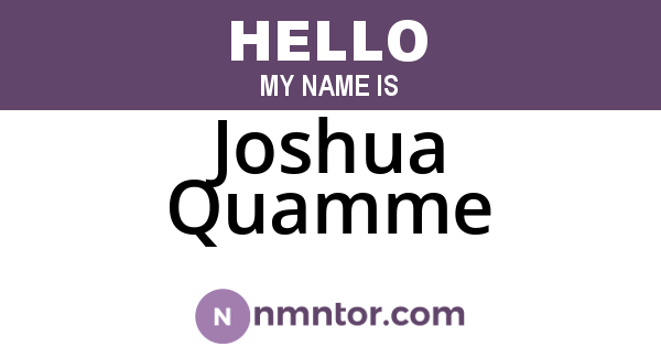 Joshua Quamme