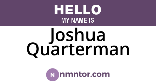 Joshua Quarterman