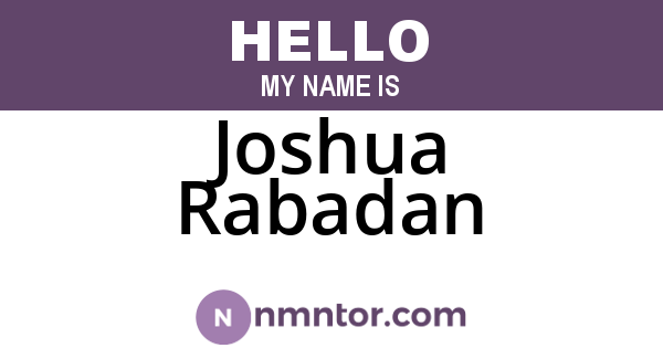 Joshua Rabadan