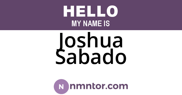 Joshua Sabado