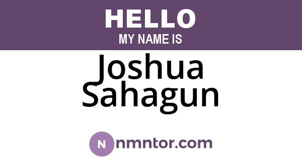 Joshua Sahagun