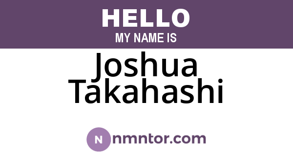 Joshua Takahashi