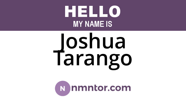 Joshua Tarango
