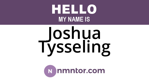 Joshua Tysseling