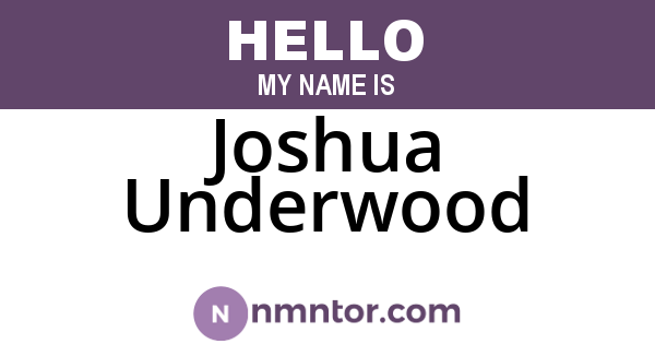 Joshua Underwood