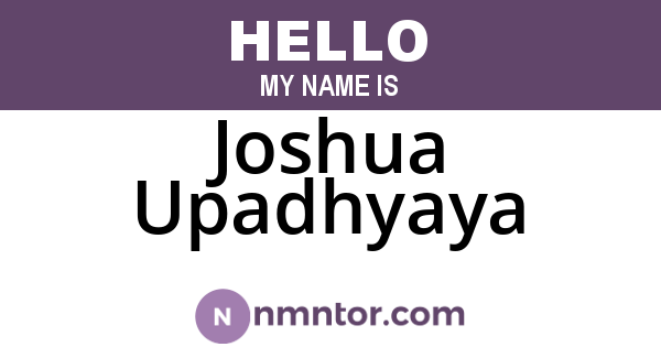 Joshua Upadhyaya