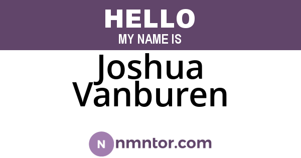 Joshua Vanburen