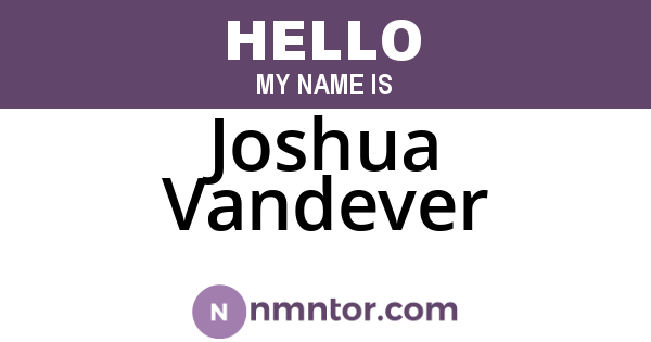 Joshua Vandever