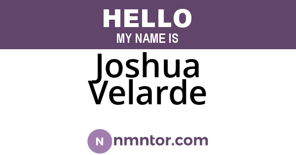 Joshua Velarde