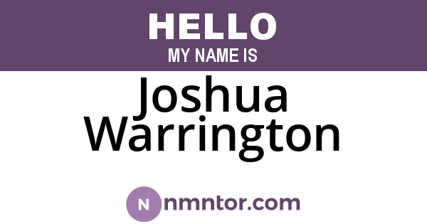 Joshua Warrington