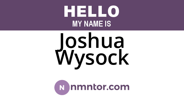Joshua Wysock