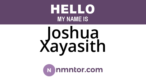 Joshua Xayasith
