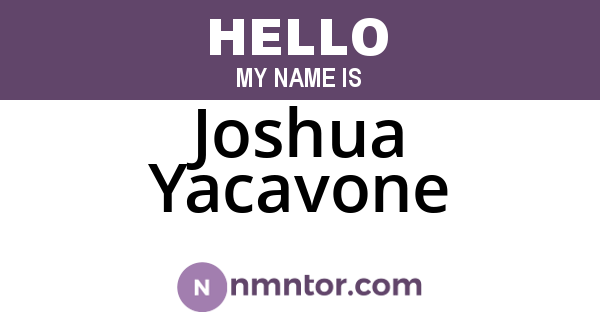Joshua Yacavone
