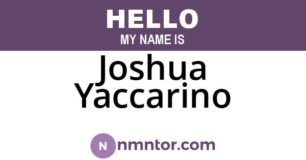 Joshua Yaccarino