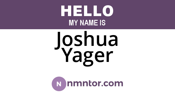Joshua Yager