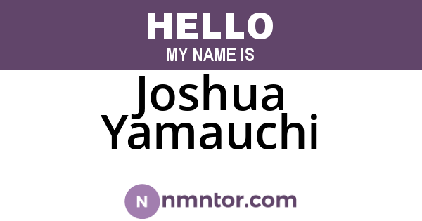 Joshua Yamauchi