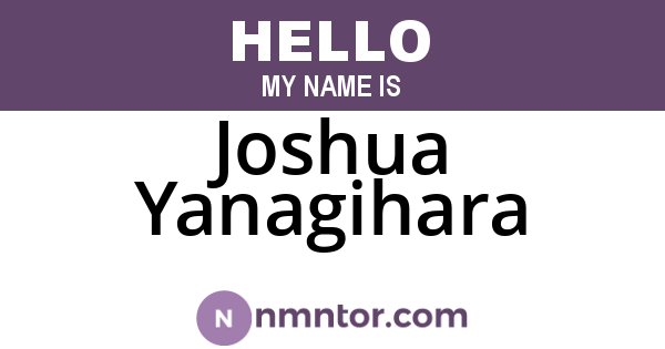 Joshua Yanagihara