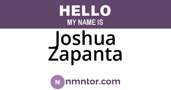 Joshua Zapanta