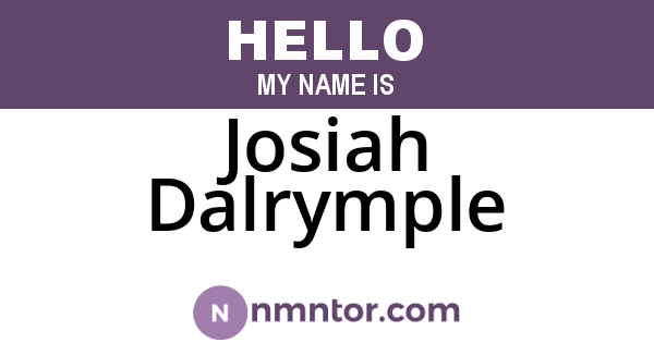 Josiah Dalrymple