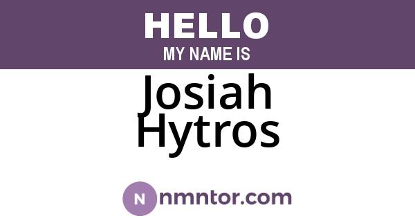 Josiah Hytros